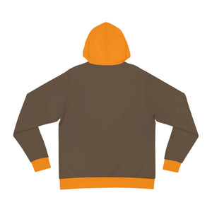 Fat Head Upland Hoodie — Brown & Orange Outdoor Graphic Pullover